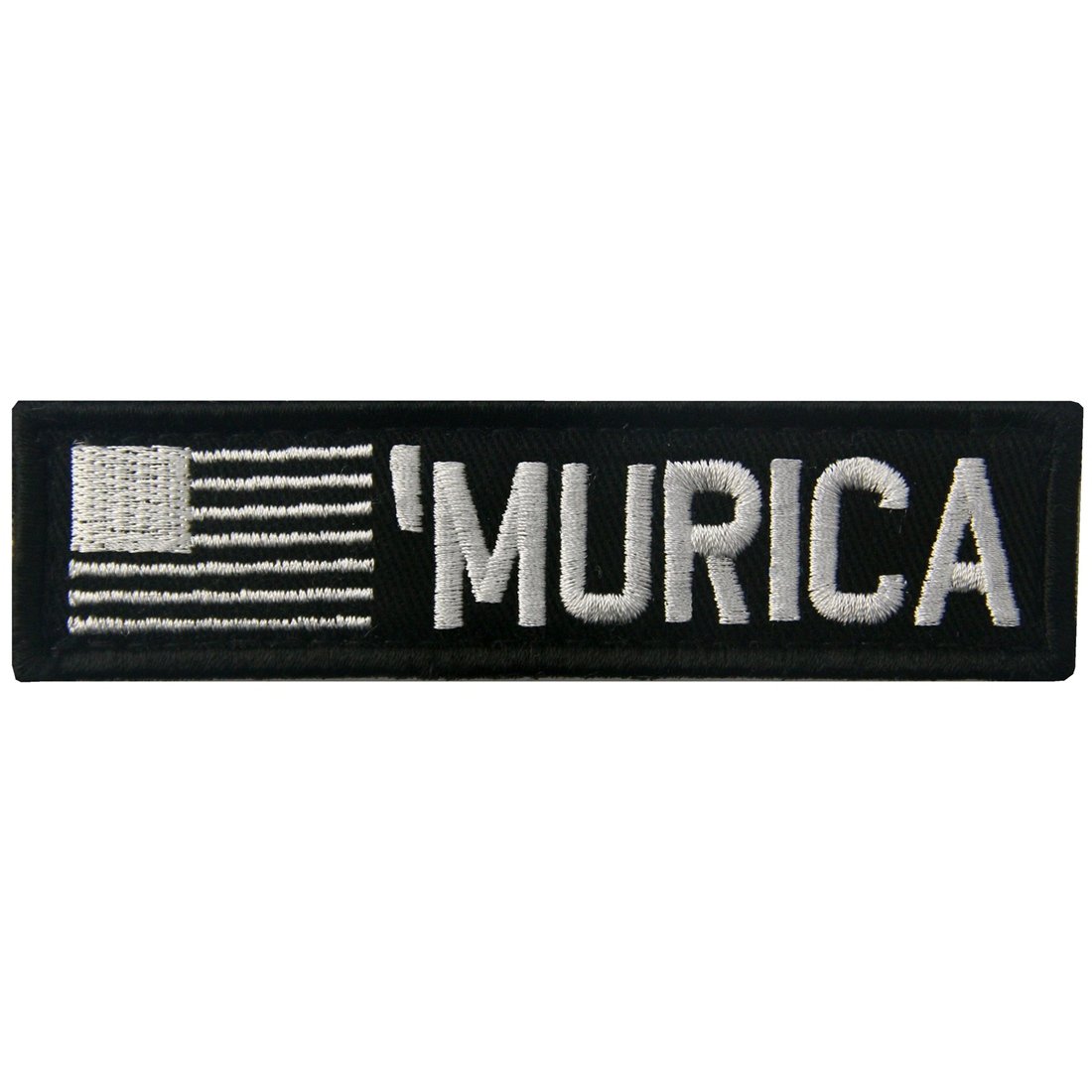 Murica USA Flag Patch Embroidered Tactical Applique Army Morale Hook & Loop Emblem