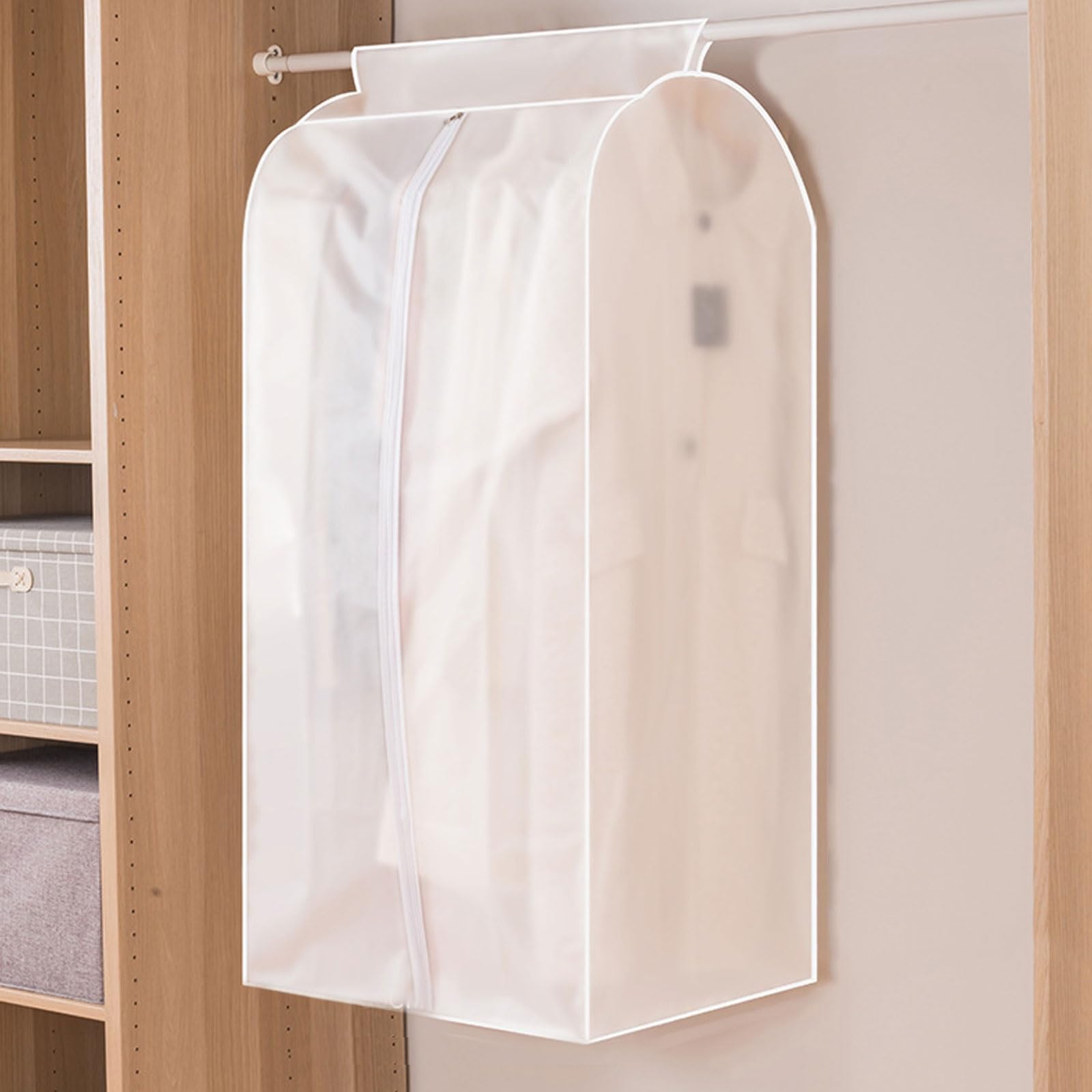 OWOHYG Clear Garment Rack Cover For Hanging Clothes,Breathable And Moisture-Proof,Dust-Proof And Wrinkle-Proof,Thickened Capacity,Suitable For Floor Hangers And Wardrobes.120*B