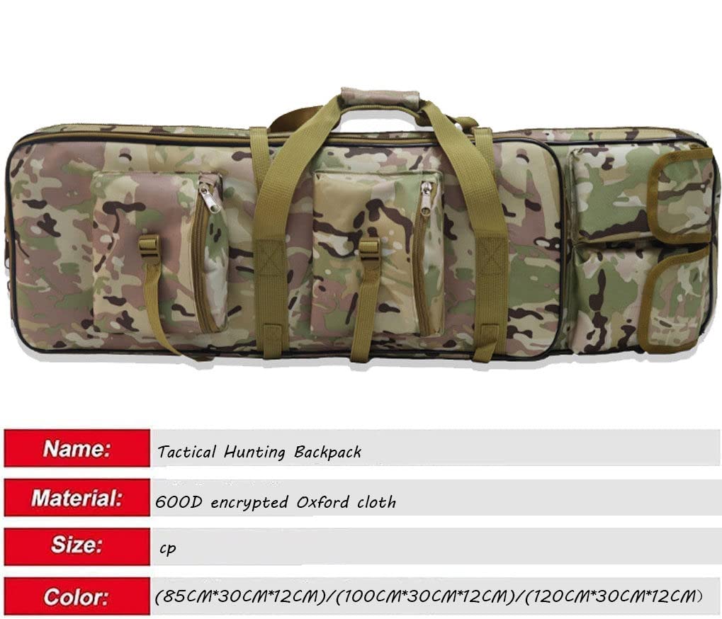 Tactical Double Gun Case,wyściełany karabin Plecak do przechowywania zintegrowanych pistoletów i magazynów (3 rozmiary),Kolor:czarny,zielony,żółty,cp,cp-120CM