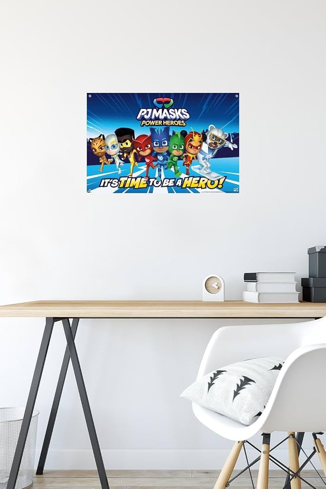 Amazon.com: PJ Masks - Power Heroes Group Wall Poster with Push