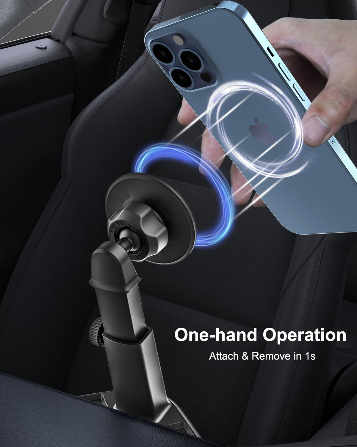 Se adapta a la ranura de CD MagSafe para coche [20 imanes fuertes] Soporte magnético para teléfono para reproductor de CD de coche, accesorios de coche, soporte magnético para teléfono celular