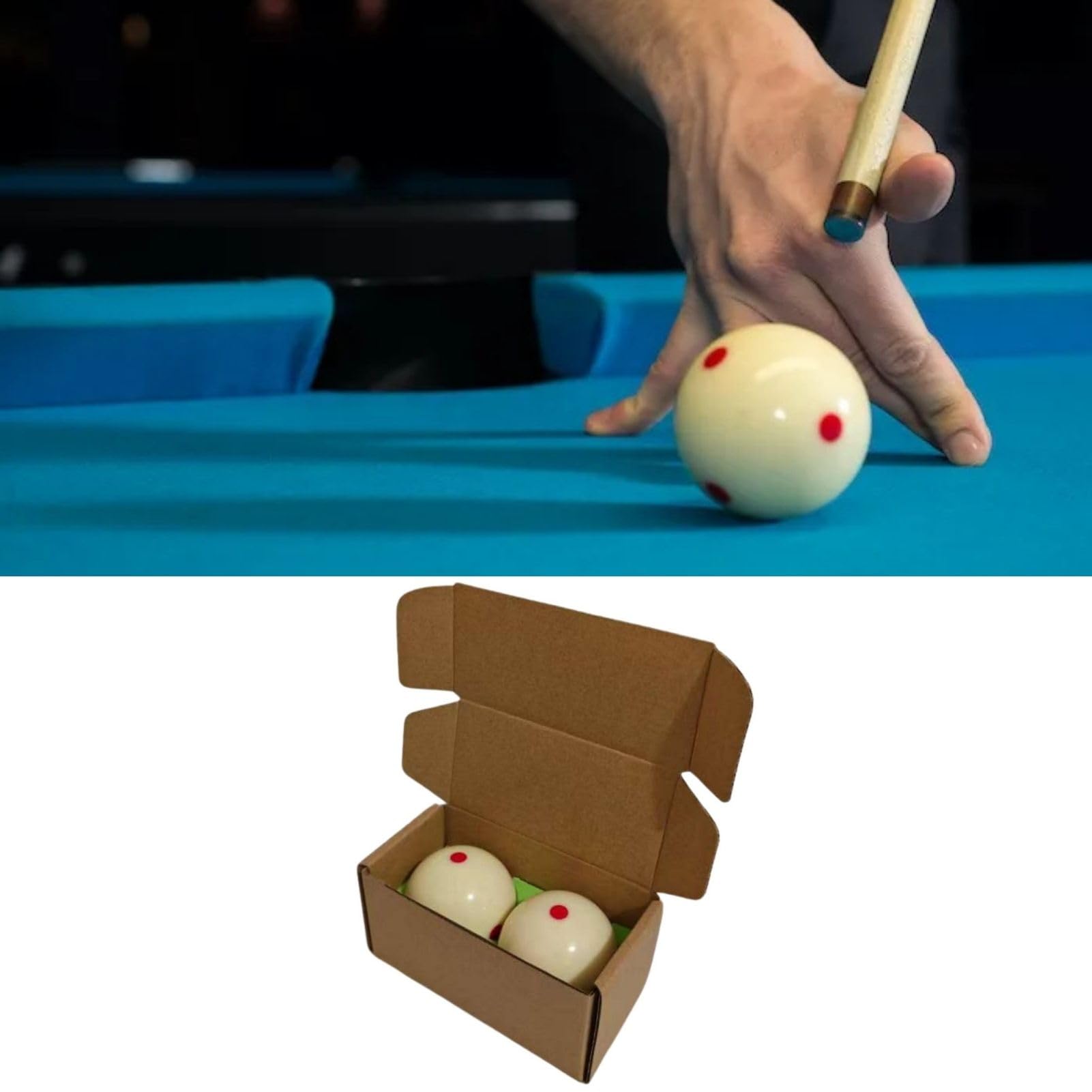 Bolas de Billar Blanca 57,2 mm 2 Piezas Entrenamiento Resina