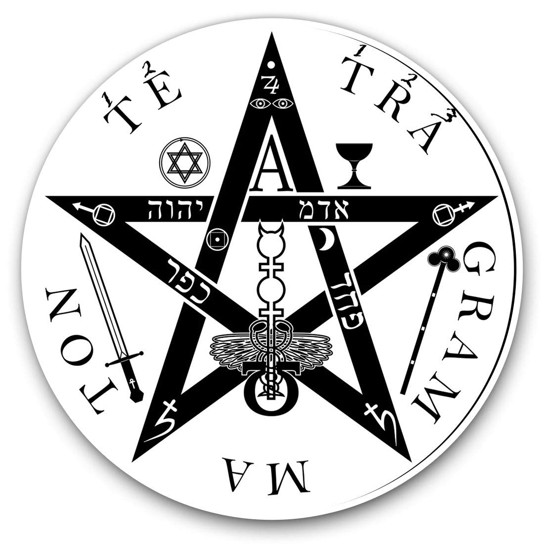 Lot De 2 Autocollants En Vinyle 7,5 Cm – Symbole Pentagramme