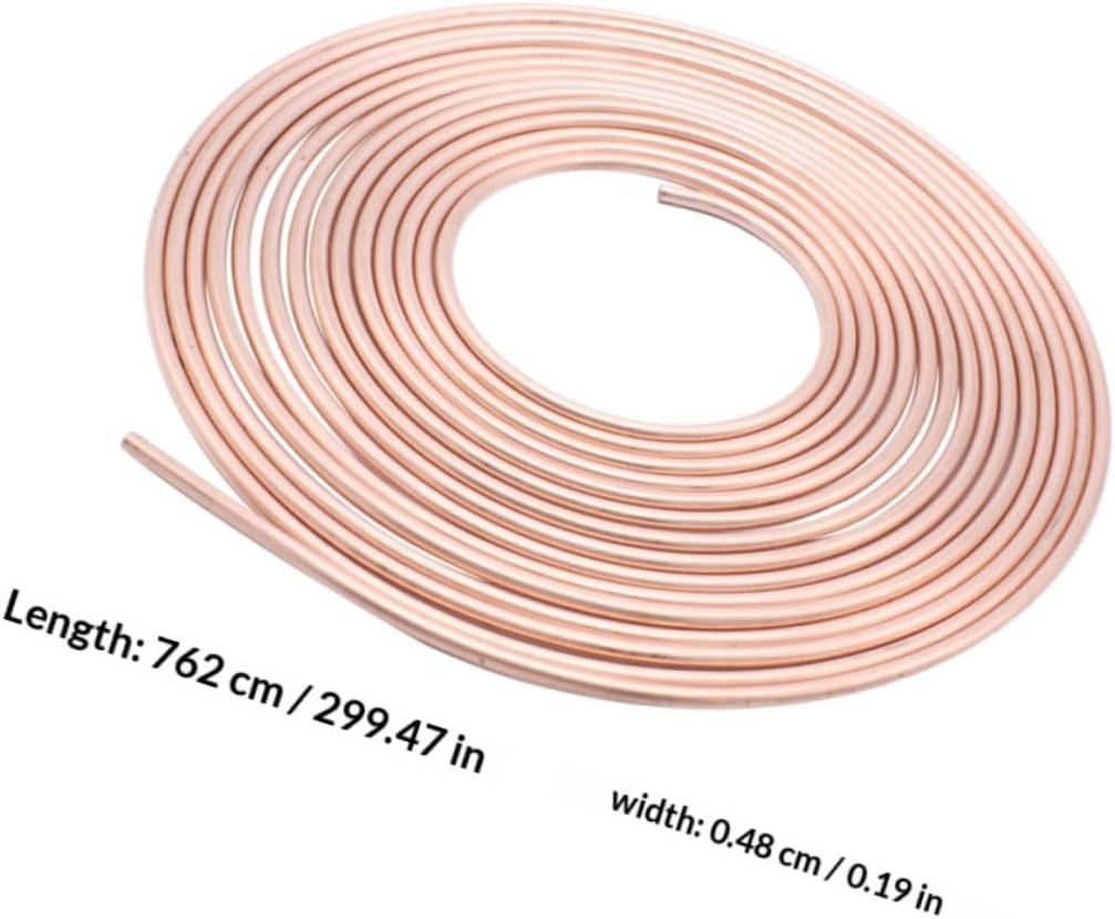 Copper Coated Nickel Copper Vehicle Brake Line Tube 3/16 Inch Od 25 Feet Coil Flexible Auto Brake Tubing Replacement for Cars and Trucks