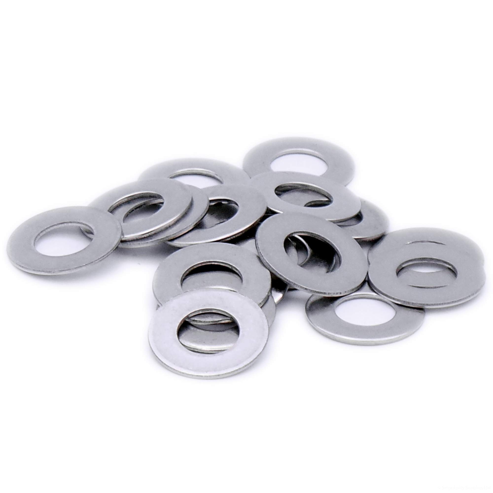 Singularity Supplies Silver M8 (8Mm) Flat Washer (Form B) - Stainless Steel (A2) (Pack Of 20)