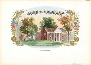 John C. Calhoun - Cigar Box Label - Not Actual Cigars