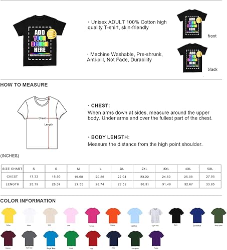 Miniatura 5 de Camisetas personalizadas para hombre, personaliza tu propia camisa, diseña tu propio texto, logotipo, nombre, estampado, camisetas de algodón