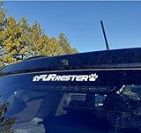 Window Decal Sticker Compatible with Subaru Forrester 4th / 5th Gen 1997-2020 2021 2022 2023 2024 2025, Cute Decals Sticker FURRESTER Vinyl Sticker Badge with Paw, for Subaru Forrester SUV Exterior