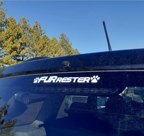 Window Decal Sticker Compatible with Subaru Forrester 4th / 5th Gen 1997-2020 2021 2022 2023 2024 2025, Cute Decals Sticker FURRESTER Vinyl Sticker Badge with Paw, for Subaru Forrester SUV Exterior