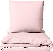 Leonado Vicenti Uni Bettwäsche-Set 135x200 Microfaser mit Reißverschluss Allen Farben wählbar, Farbe:Rosa