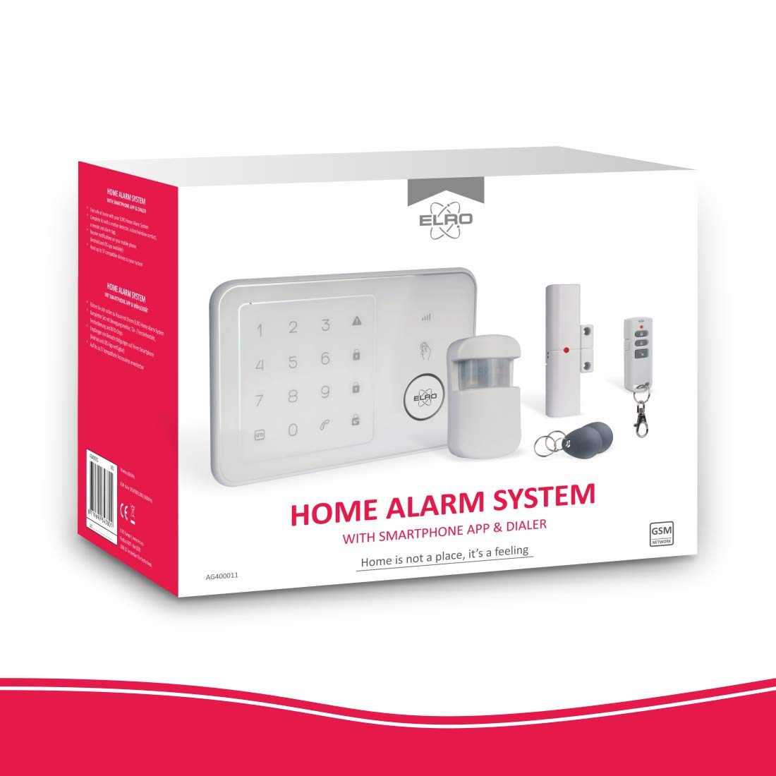 ELRO Sistema de Alarma Home AG4000 - Sistema de Seguridad gsm Completo con App