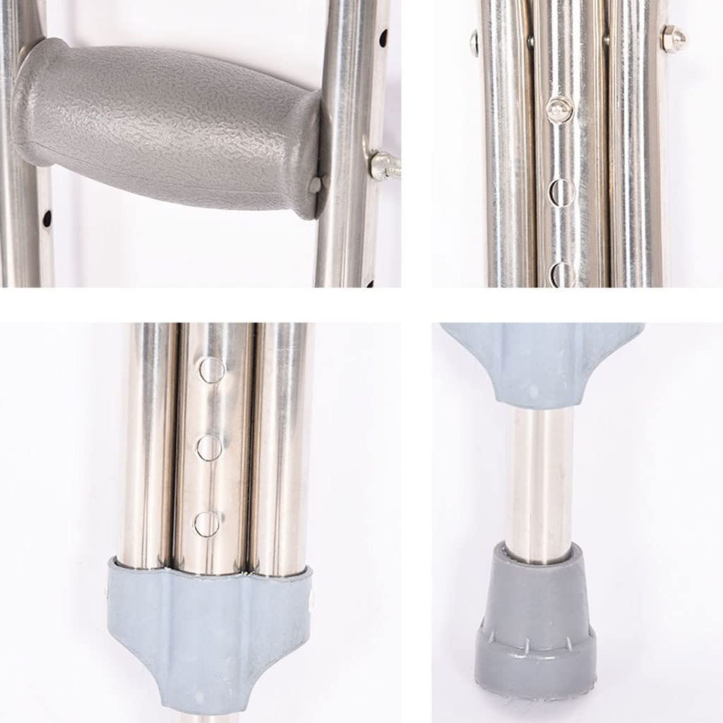 Muletas de Acero Inoxidable for Las Axilas Ayudas for Caminar for discapacitados y Ancianos (Size : 106-118cm)