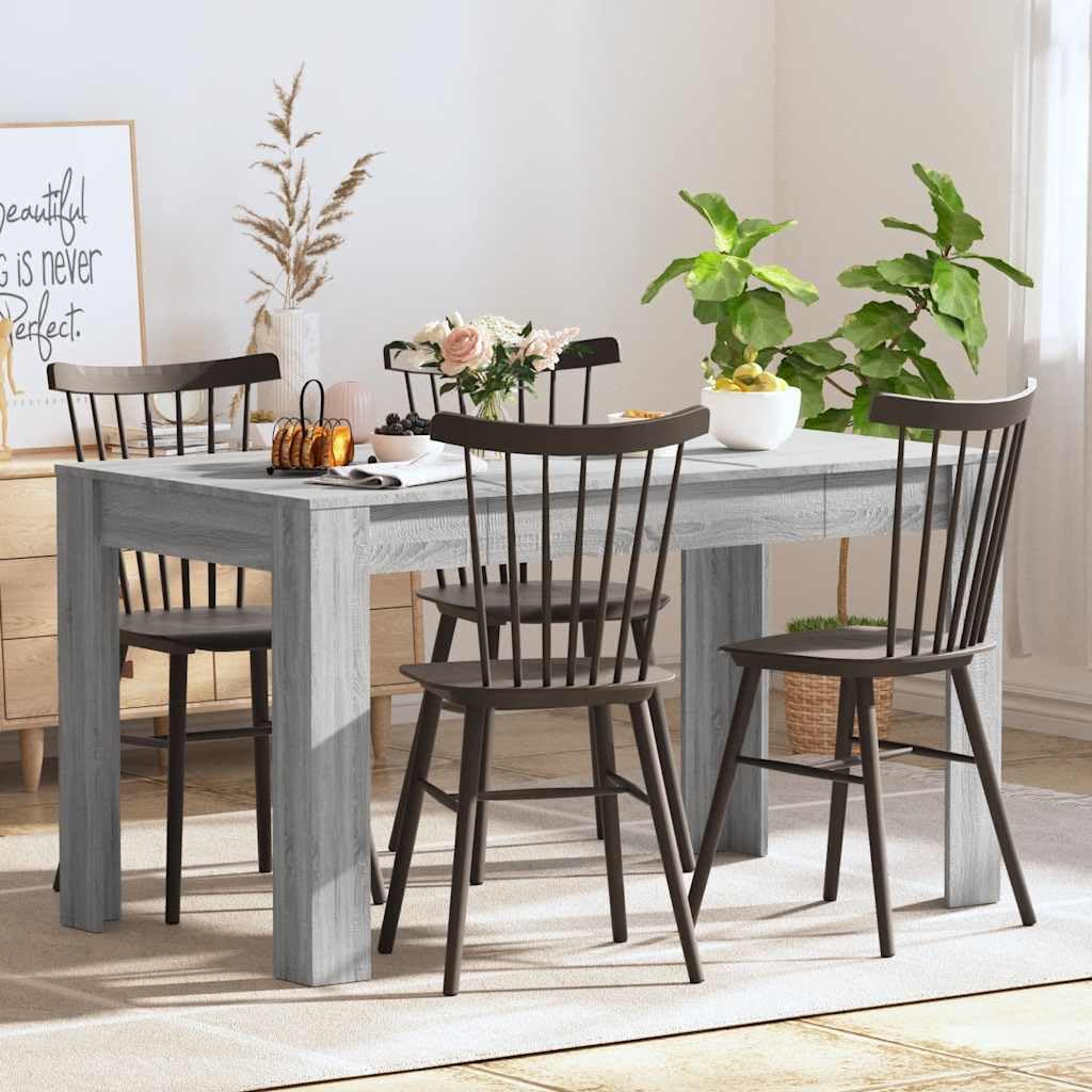 vidaXL Esstisch, Esszimmertisch mit viel Platz, Tisch für Esszimmer Küche Restaurant, Küchentisch Speisetisch Rechteckig, Grau Sonoma Holzwerkstoff