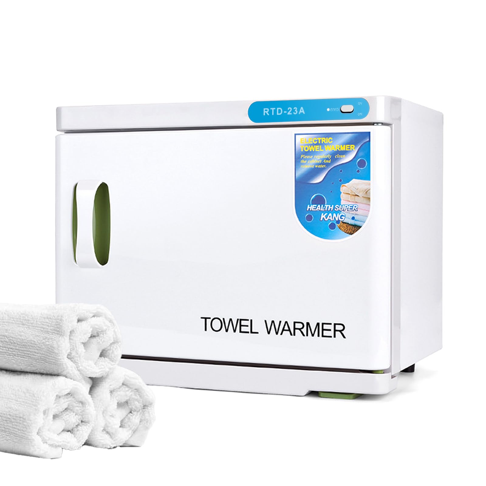 Armoire à serviettes chaudes LED 23L blanche pour spa et maison