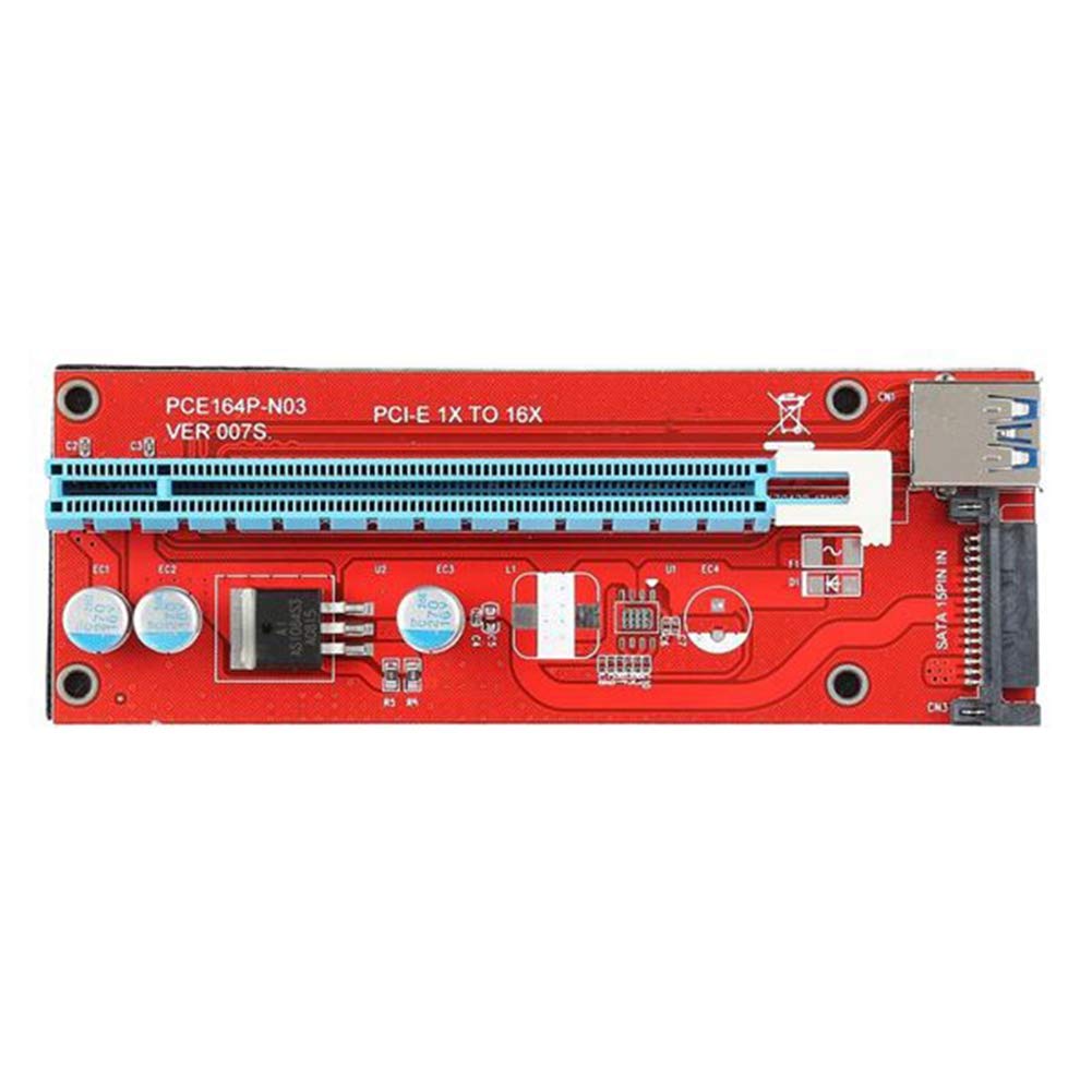 Amazon.co.jp: Lodokdre 12個、VER007S PCI-Eライザーカード007S PCIE  1X〜16Xエクステンダー、15ピン電源60センチ USB3.0ケーブル、BTC 用マイニングマイナー : パソコン・周辺機器