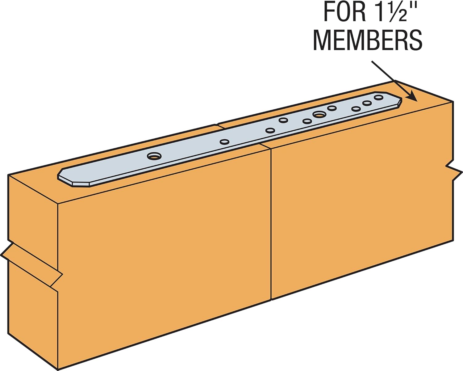 Simpson Strong-Tie MSTA18 MSTA 18-in. 18-Gauge Galvanized Medium Strap Tie (Pack of 50)