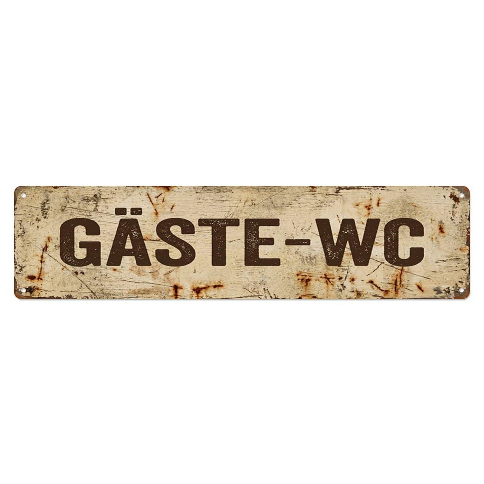 Weathered Bold Cottage Lavatory Toilet(WC) Door Metal Tin Skinny Sign Plaque Wall Decor for Cafe, Club Bar, Office, Home Garden Metal Poster 4x16Inch