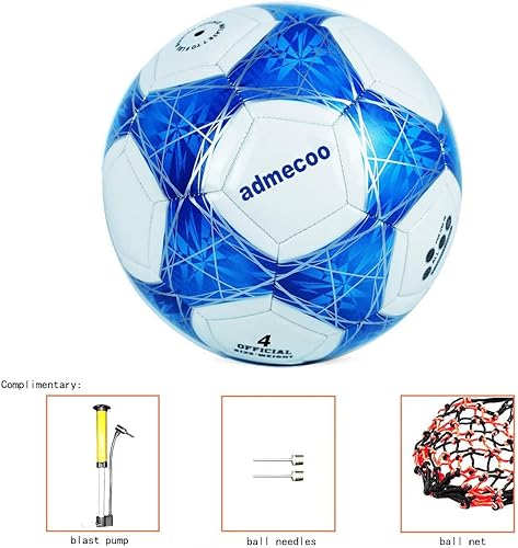 Miniatura 3 de admecoo Balón de fútbol iluminado que brilla en la oscuridad tamaño 345 con agujas y bola de bombeo para hombres jóvenes y adultos