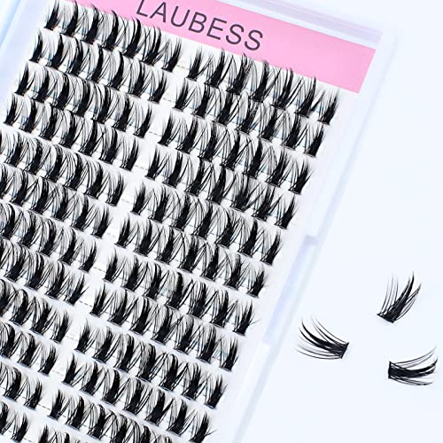 Image of Eyelash Clusters LAUBESS Lash Clusters Individual Lashes Cluster Eyelash Extensions DIY at Home Waterproof Cluster Lashes (Manga)