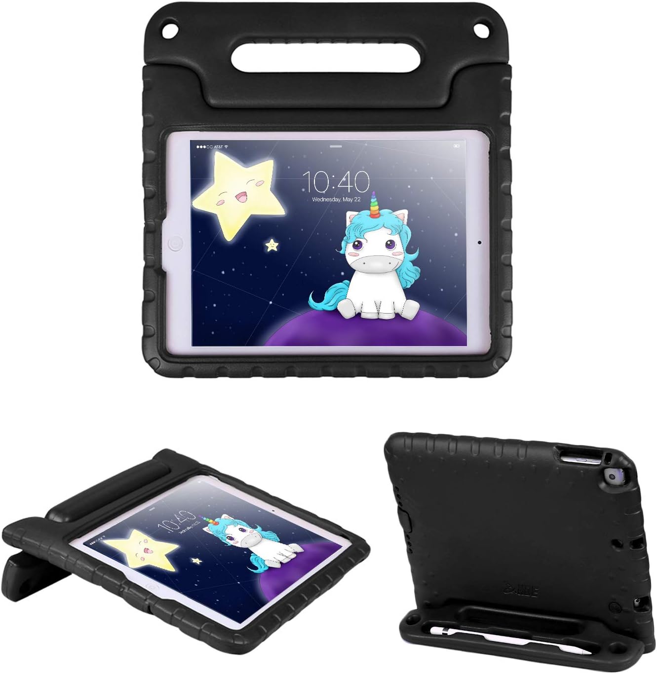 HDE iPad 6th Generation Case for Kids รขโฌโ iPad 9.7 inch 5th and 6th Generation Cases for Kids Shock Proof Protective Light Weight Cover with Handle Stand for Apple iPad 9.7 with Pencil Holder - Black