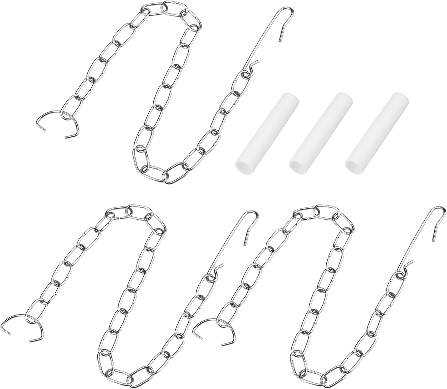 Toilet Chain, 3 Pack Toilet Flapper Chain Replacement Kit with Hook