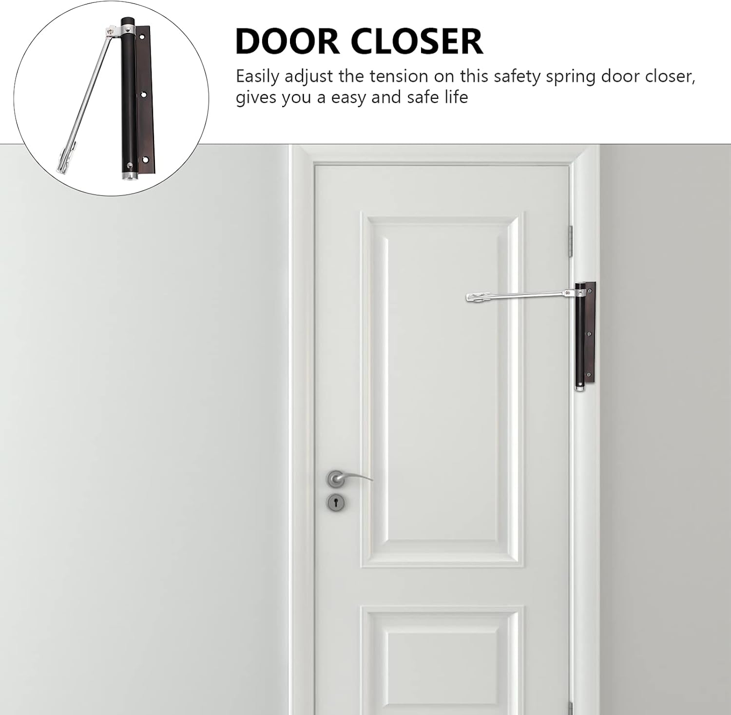 2pcs Door Closer Large Capacity Commercial Safety Spring Design