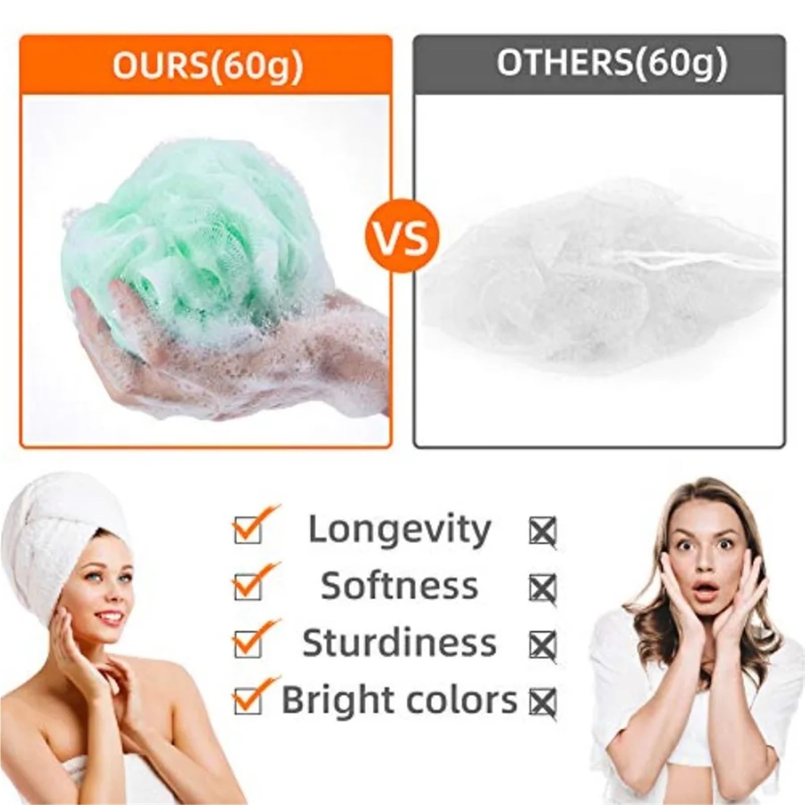 Esponja de Baño de Malla Loofah Bath Sponge