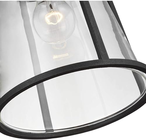 Miniatura 7 de Progress Lighting Benton Harbor Collection - Farol de pared mediana para exteriores, cristal transparente, urbano, industrial, para exteriores,