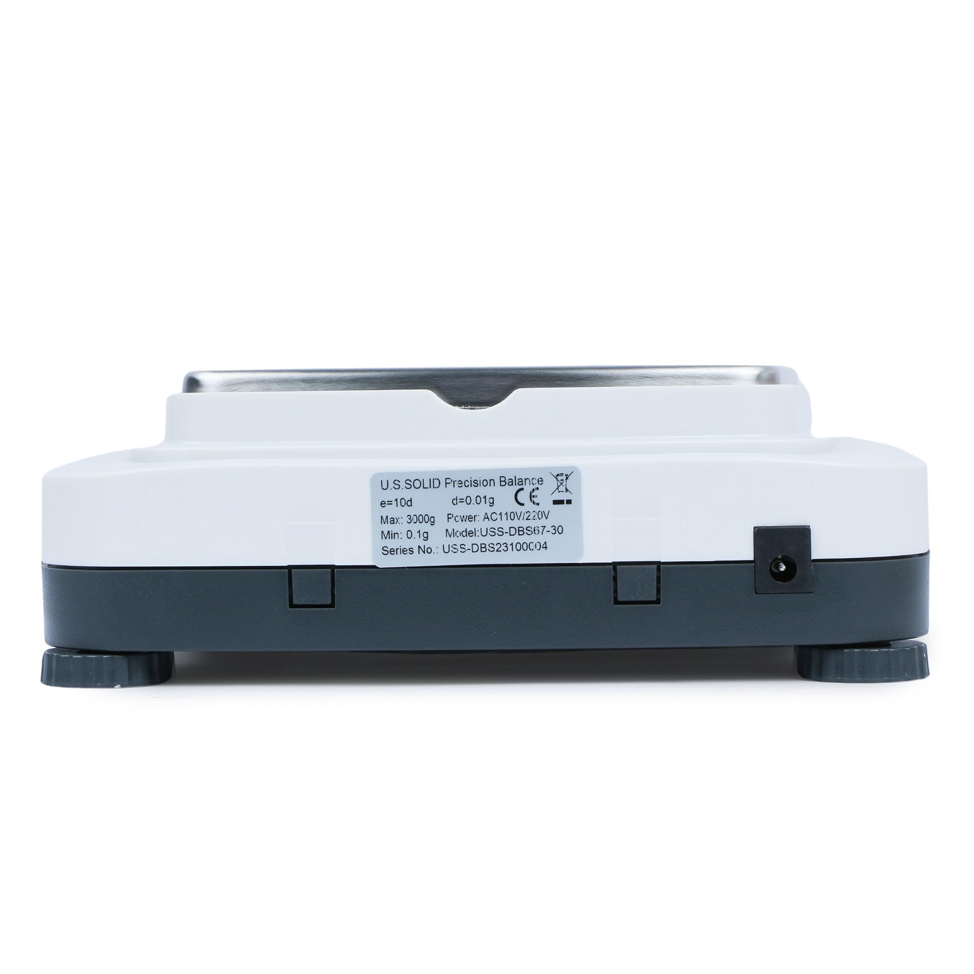 U.S. Solid Báscula digital para laboratorio, 2000 g x 0,01 g, báscula de análisis de precisión, para cocina, joyas, farmacia, pesaje - fuente de alimentación AC/DC