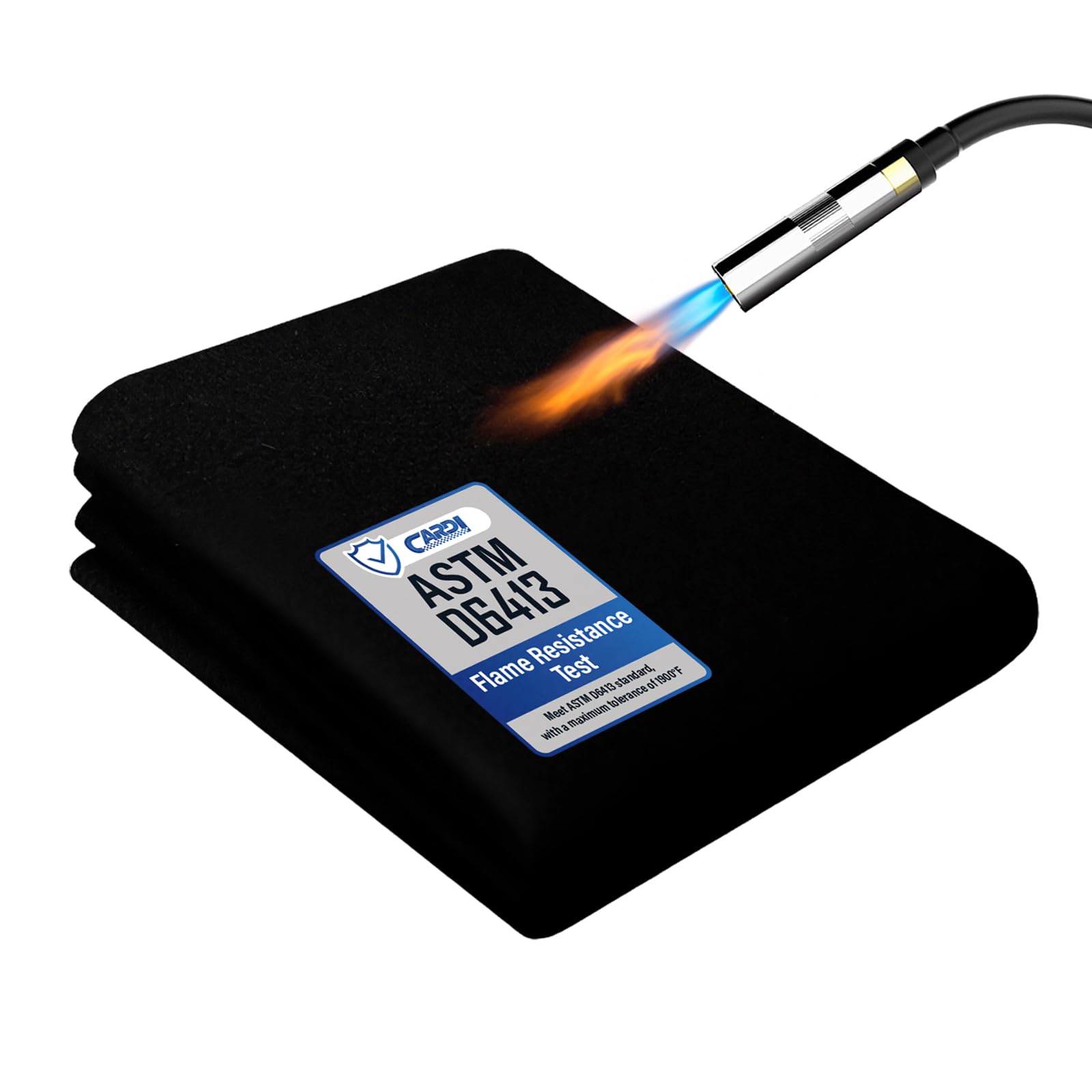 CARDI Fireproof Carbon Welding Blanket 1PCS 24x36 Inch Thickness 0.2 Inch Heat Resistant Fabric Up To 1900°F Heat Shield Resistant Mat for Soldering, Firepit, Grill, Welding Supplies — image 1