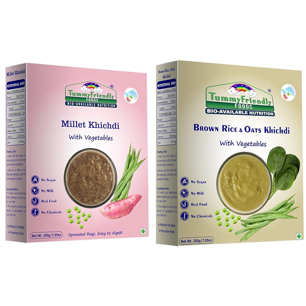 Tummy Friendly Stage3 Organic Khichdi Mixes for Little Ones Monthly Combo. Sprouted Ragi, Oats. Available in Baby Trial Packs. Real Food, No Harmful Ingredients. Shelf life 12 Months-image-19
