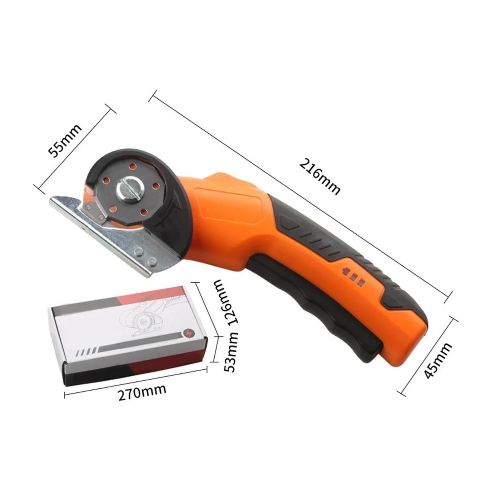 Elektrische Lithium-Schere, Schnelles Schneiden Von Stoff Und Leder, Schneidemaschine For, Teppich, Schere, Kartonschneider MüHelos Und Leistungsstark(Orange)