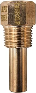Winters TAS62LF TAS (LEAD-FREE) BRASS THERMOWELL, 1/2