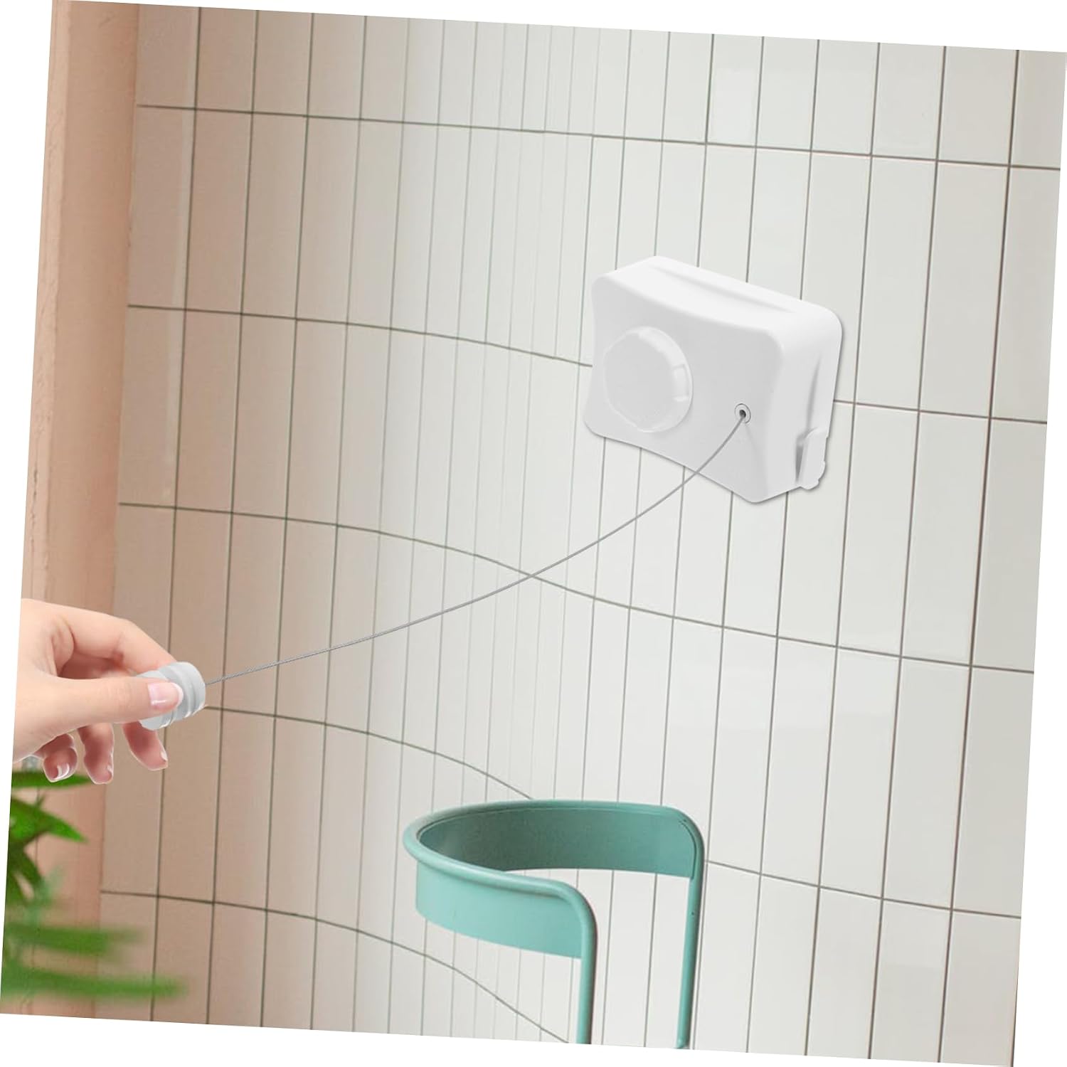 Veemoon Retractable Clothesline Drying Line Telescopic Clothesline for Easy Clothing Hanging No Drill Installation Convenient Storage Elegant