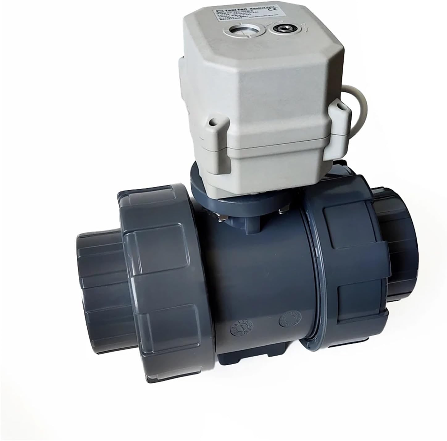 DN50 UPVC True Union Electric Ball Valve DC12 DC24V AC24V Motorized Water Valve automatic control for swimming pool water supply(BSP THREAD_DC12V_CR301)