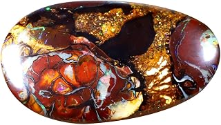 8.88 ct Pear Cabochon Shape (22 x 12 mm) Multi Color Australian Koroit Boulder Opal Natural Loose Gemstone
