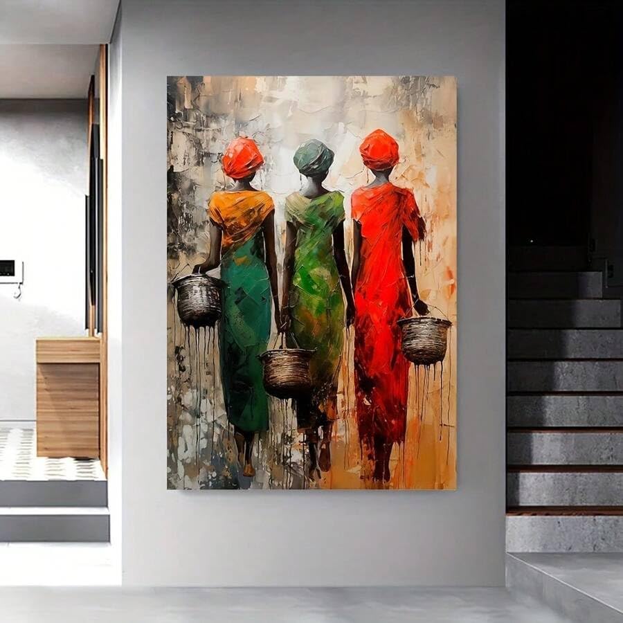 Décoration murale moderne africaine cadre intérieur bois