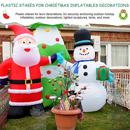 Yookeer 50 piezas Estacas para Inflables Conjunto de Estacas de Suelo de Plástico Resistente para Jardín miniatura 7
