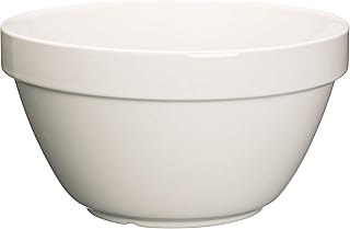 KitchenCraft KCPUDCER30 Home Made Pudding Basin/Ceramic Mixing Bowl, Whi...
