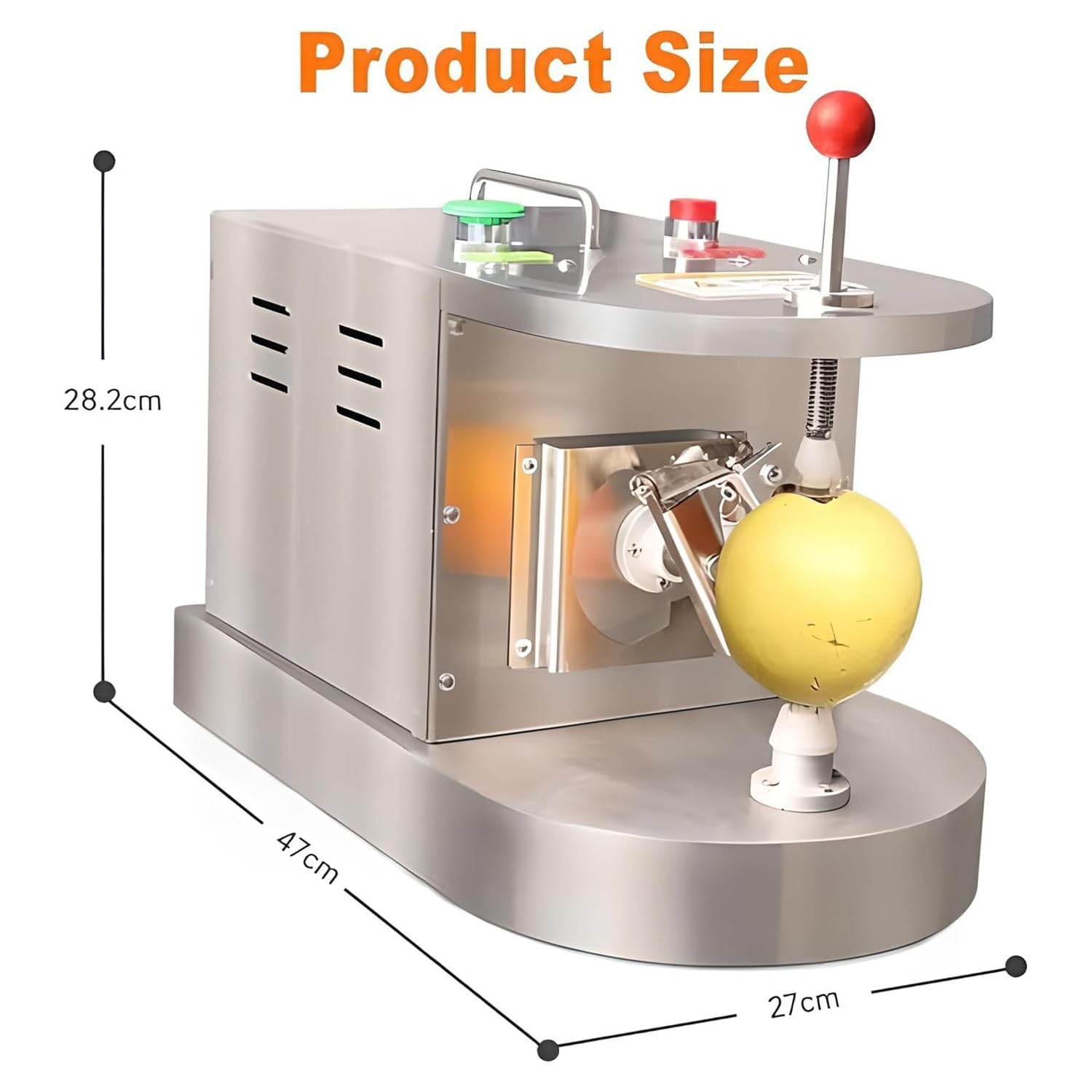 Peladora EléCtrica AutomáTica En Acero Inoxidable, para Duraznos, Kiwis, Mangos Y Patatas, Rendimiento De 500 Piezas/Hora con Grosor De Pelado Ajustable
