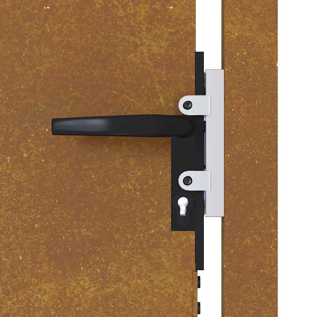 vidaXL Portail de Jardin Acier Corten 100x175 cm avec Serrure