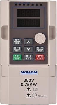 MOLLOM VFD 0.75KW 1HP 2.1A 380V Single or Three Phase Input to 3 Phase 0-3000 Hz Output Variable Frequency Drive Inverter for Spindle Motor CNC Speed Control