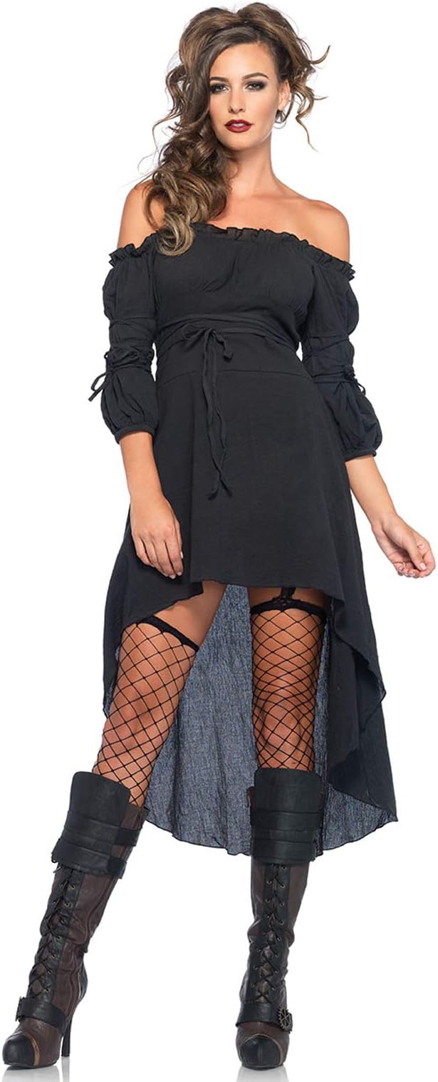 Women's High Low Peasant Dress Costume
