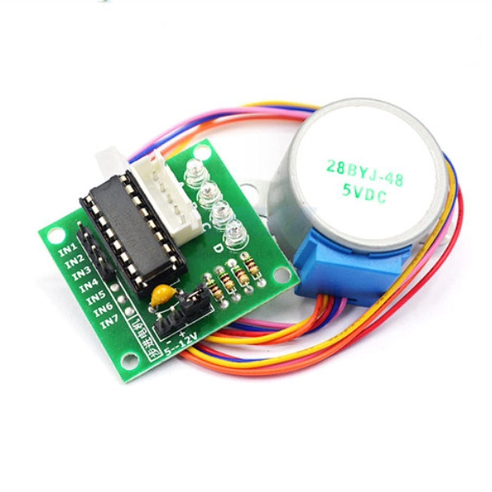 AthuAh Mini Motor, Electric Motor,Motor 5V DC Stepper Motor, 28BYJ-48 Stepper Motor, ULN2003 Drive Module Board, 28BYJ48 Motor DIY KIT Mini Precision