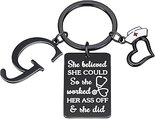 Nurse Appreciation Gifts for Women Nurse Keychain, Nurse Graduation Keyring RN Gifts for Nurses Week Gifts Practitioner Gifts