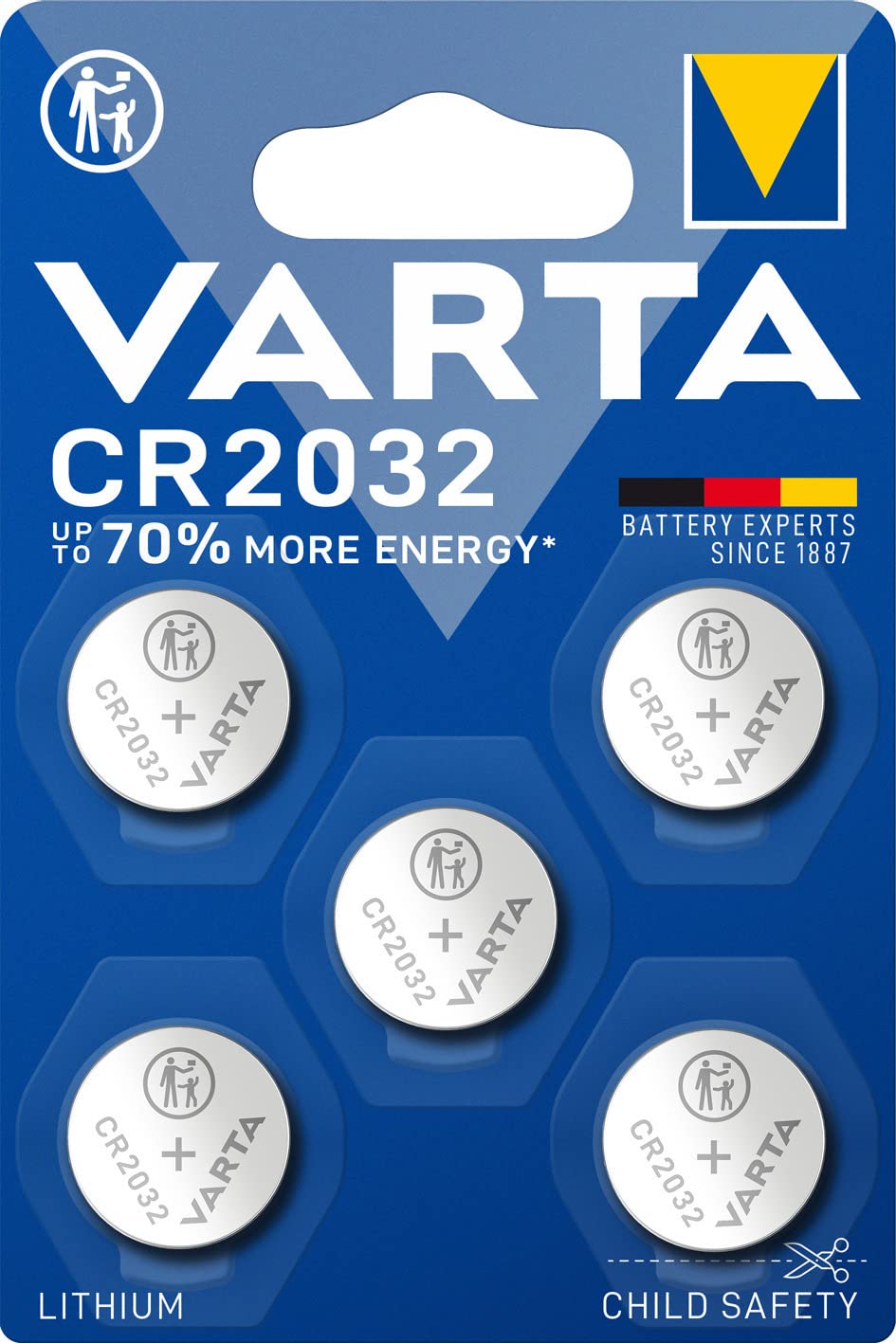 VARTA Pilas Electronics CR2032 de litio, 3 V, 50 unidades, en blíster