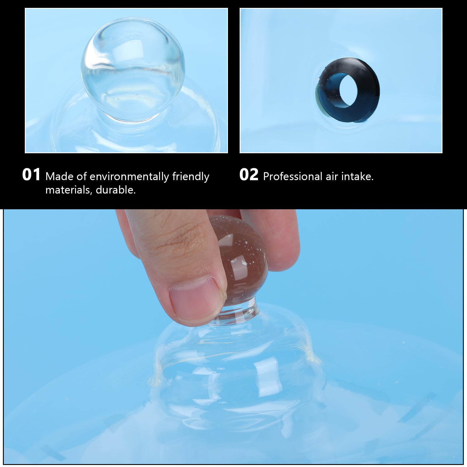 Cloche en Verre Alimentaire Transparente L, Dôme 30 Cm pour Gâteau, Couvercle Alimentaire Sécurisé pour Restaurant et Présentation Pâtisserie