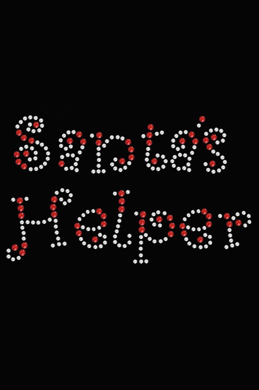 Santa's Helper # 2 - Bling Christmas Bandana - Black
