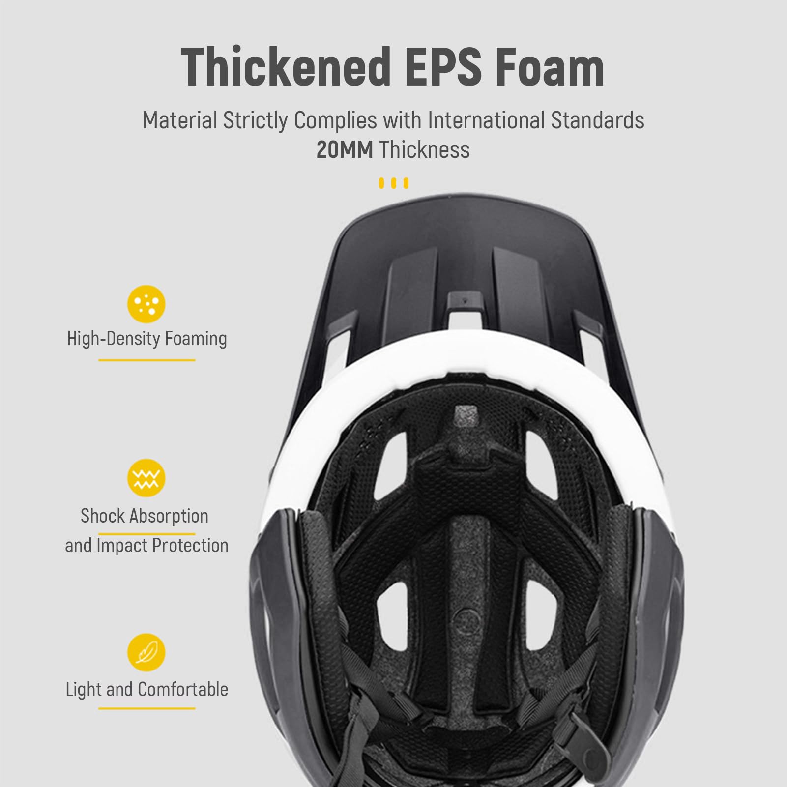 Casco de Bicicleta Adulto con Forro y Visera Extraíble, Ajustable Casco de Ciclismo Montaña para Mujeres y Hombres, Ultraligero, Transpirable, Unisex, Montaña & Carretera,