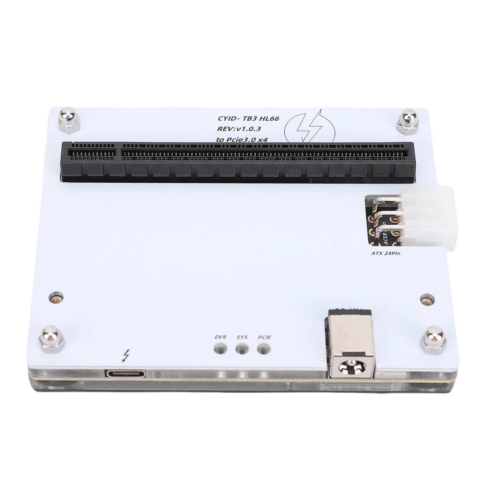Aramox Zewnętrzna Stacja Dokująca GPU USB4 Stacja Dokująca Karty Graficznej PCB dla PCIe 16X JHL7440 rozszerzeń Hot Swap DC12V do Laptopów Minikomputery i Konsole do Gier